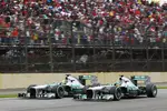 Foto zur News: Lewis Hamilton (Mercedes) und Nico Rosberg (Mercedes)