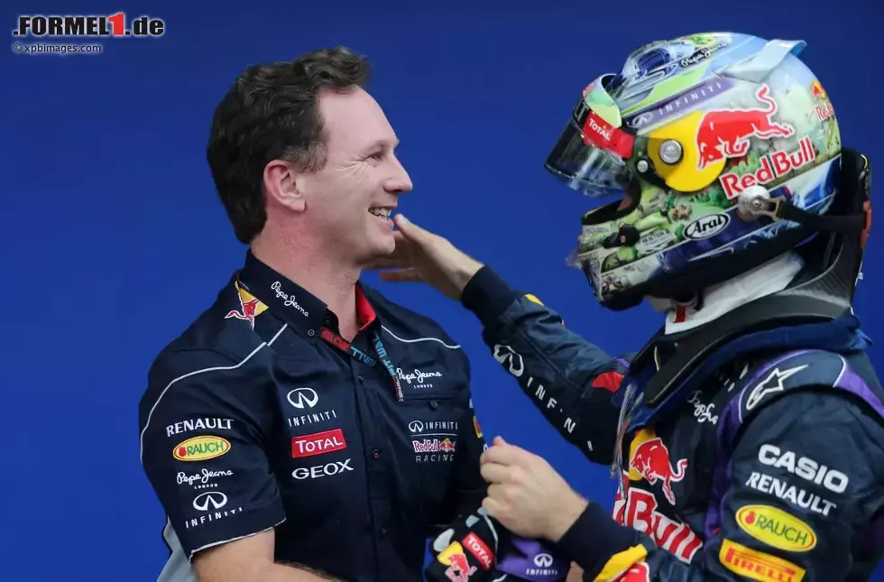 Foto zur News: Christian Horner und Sebastian Vettel (Red Bull)