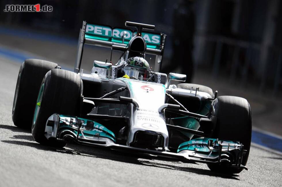 Foto zur News: Nico Rosberg spulte mit 97 Runden die meisten des heutigen Tages ab und klassierte seinen Mercedes auf vier
