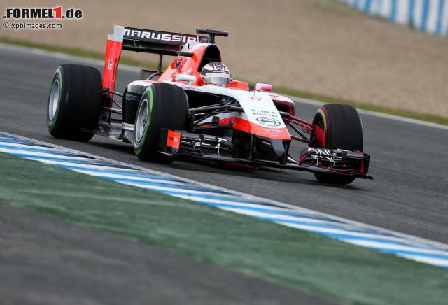 Foto zur News: Überraschung im Mittelfeld: Jules Bianchi war im Marussia auf dem sechsten Rang zu finden, obwohl er nur 25 Umläufe fuhr