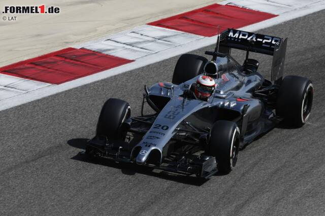 Foto zur News: Kevin Magnussen bestätigt seine gute Form: Erneut ist der Rookie weit vorne zu finden und spult trotz zweieinhalbstündiger Zwangspause 88 Runden ab