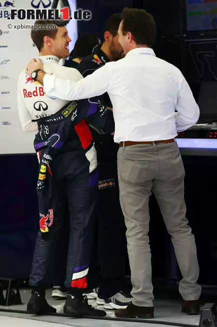 Foto zur News: Sebastian Vettel (Red Bull) und Christian Horner