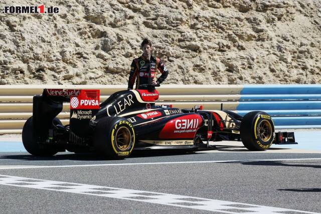 Foto zur News: Das Schlusslicht ist wieder einmal Lotus, die weiter nicht in Fahrt kommen. Der leidgeprüfte Romain Grosjean fährt nur 32 Runden, bevor er wie gestern zum Zuschauen verdammt ist