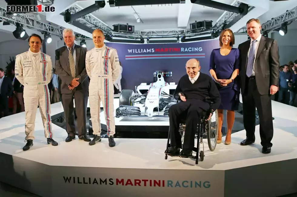 Foto zur News: Susie Wolff, Valtteri Bottas, Felipe Massa und Felipe Nasr (Williams), Frank Williams und Claire Williams