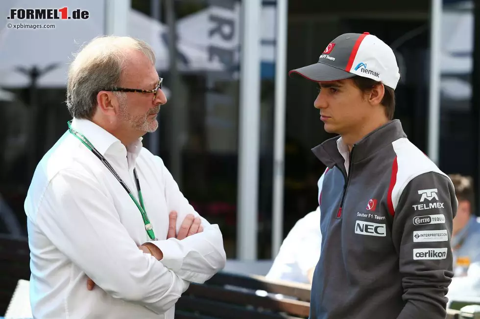 Foto zur News: Manager Didier Coton mit Esteban Gutierrez (Sauber)