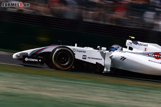 Foto zur News: Williams präsentiert sich fast ganz in Weiß - Sponsor Martini sei Dank. Und auch sportlich macht man bisher eine deutlich bessere Figur als 2013. Valtteri Bottas belegte mit 1,295 Sekunden Abstand Rang acht.