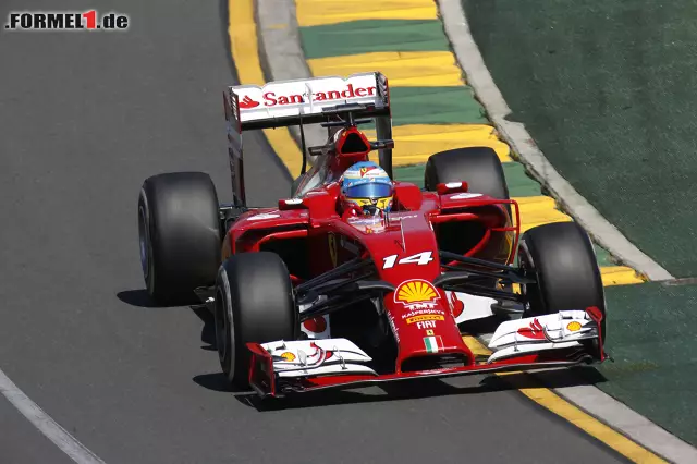 Foto zur News: Auch Ferrari kann nach dem ersten Tag zufrieden sein, vor allem Fernando Alonso. Der Rennfahrer aus Oviedo belegte mit 0,350 Sekunden Rückstand den dritten Rang.