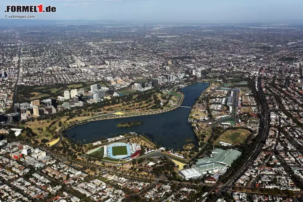 Foto zur News: Die Strecke in Melbourne aus der Luft