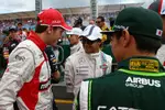 Foto zur News: Jules Bianchi (Marussia), Felipe Massa (Williams) und Kamui Kobayashi (Caterham)