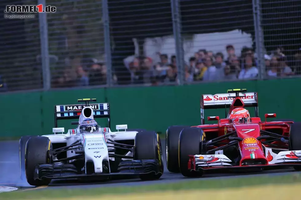 Foto zur News: Valtteri Bottas (Williams) und Kimi Räikkönen (Ferrari)