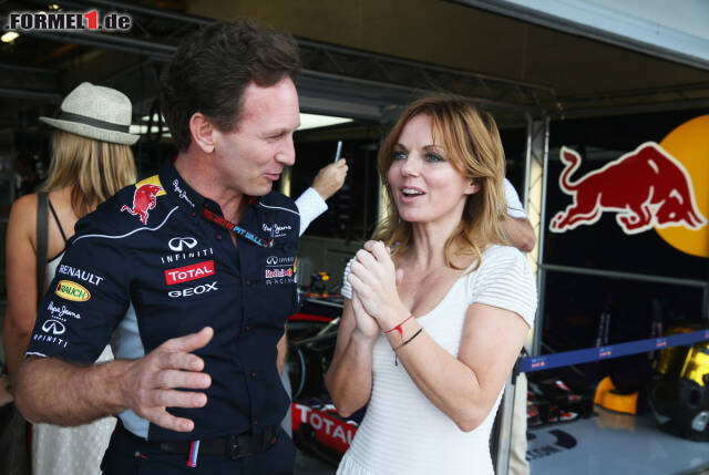 Foto zur News: Da haben sich ganz offenbar zwei gefunden: Red-Bull-Teamchef Christian Horner und Geri Halliwell!