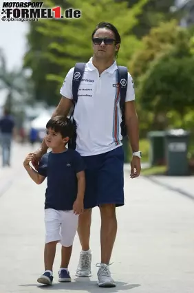 Foto zur News: Vielleicht muss ihn Sohnemann Felipe jr. trösten...