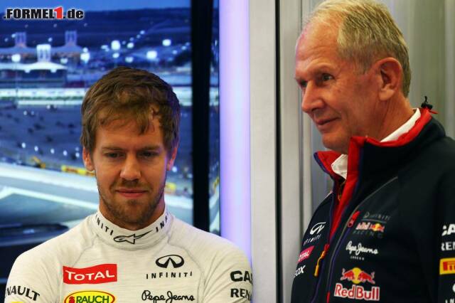 Foto zur News: Sebastian Vettel und Helmut Marko (Infiniti Red Bull Racing)