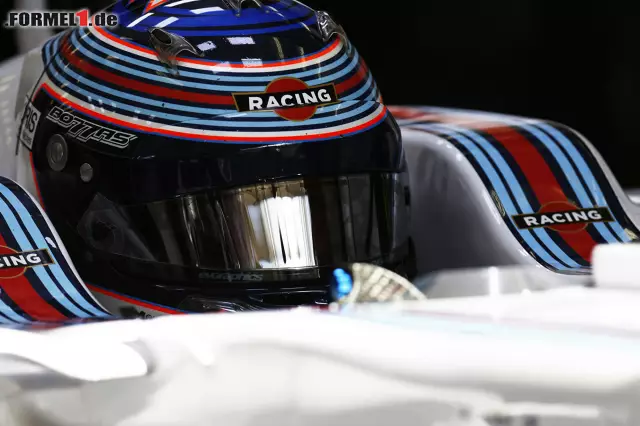 Foto zur News: Davon profitieren alle Piloten hinter ihm, angefangen mit Valtteri Bottas, der im Williams mit 1,062 Sekunden Rückstand auf den vierten Rang kam, gefolgt von...