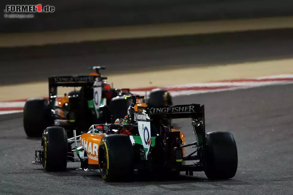 Foto zur News: Nico Hülkenberg (Force India) und Sergio Perez (Force India)