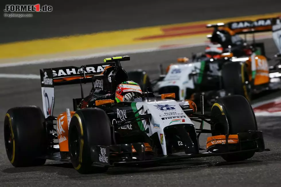 Foto zur News: Sergio Perez (Force India) und Nico Hülkenberg (Force India)