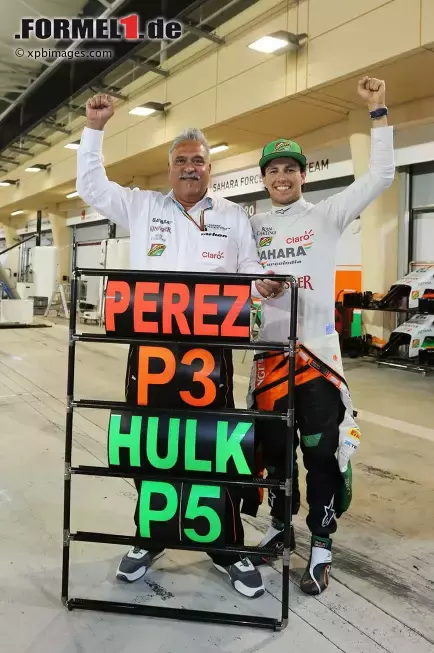 Foto zur News: Sergio Perez (Force India) und Vijay Mallya