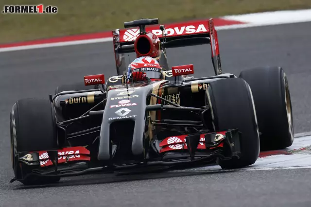 Foto zur News: ...Romain Grosjean, der als Neunter im Lotus 1,222 Sekunden Rückstand hatte.