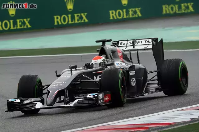 Foto zur News: Einen kleinen Erfolg konnte Adrian Sutil mit Rang 14 feiern. Im Regen konnte der Deutsche das schwache Material etwas ausbügeln und war auch deutlich besser als Teamkollege Esteban Gutierrez (17.)