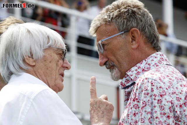 Foto zur News: Bernie Ecclestone im Gespräch mit Eddie Jordan