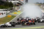 Foto zur News: Valtteri Bottas (Williams), Daniel Ricciardo (Red Bull), Romain Grosjean (Lotus), Fernando Alonso (Ferrari) und Kimi Räikkönen (Ferrari)