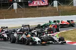 Foto zur News: Sergio Perez (Force India) und Esteban Gutierrez (Sauber)