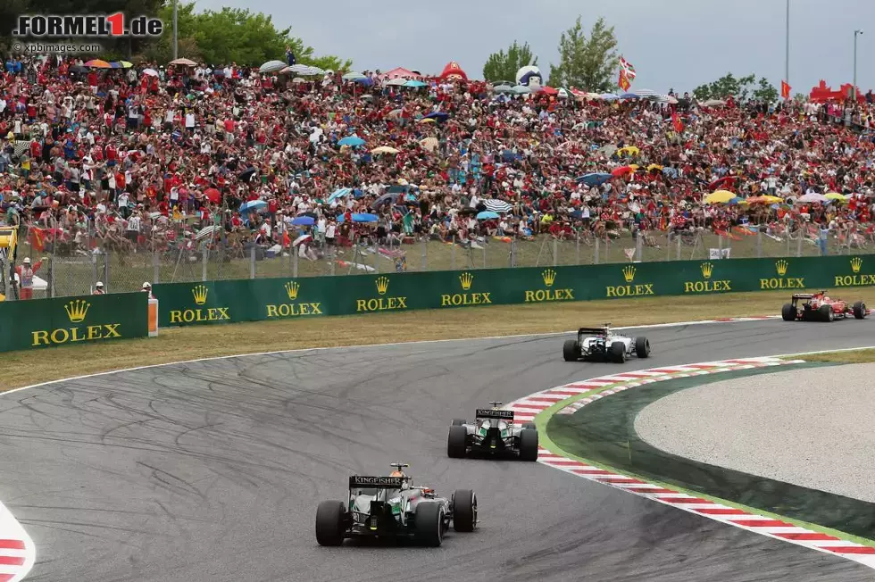 Foto zur News: Nico Hülkenberg (Force India) und Sergio Perez (Force India)