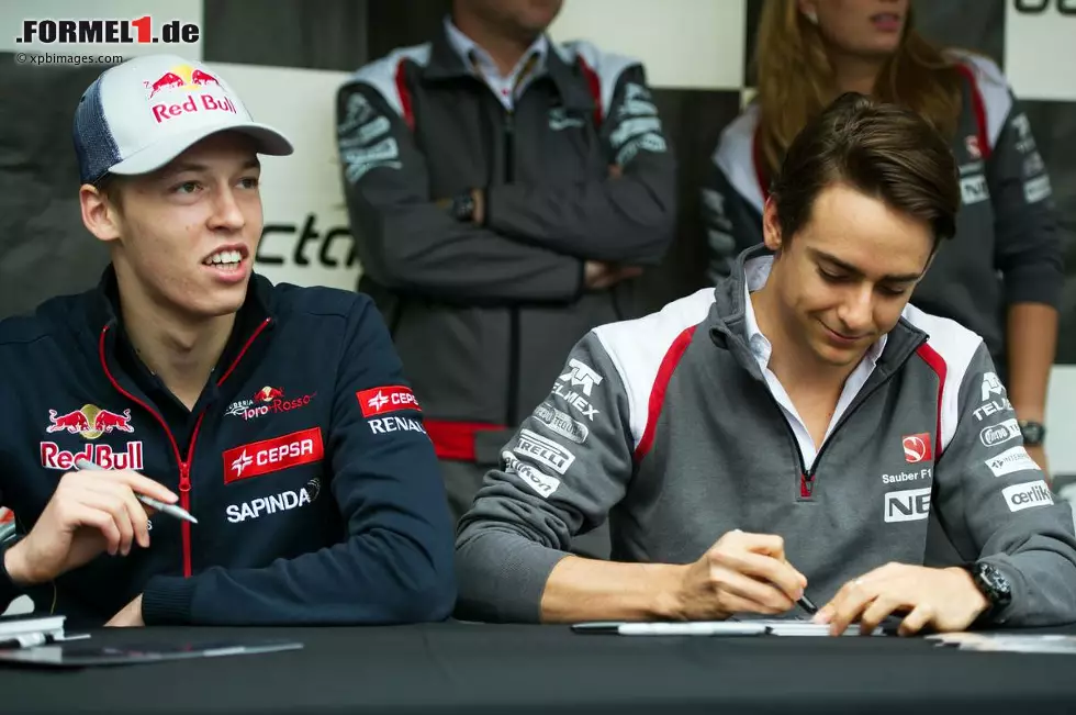 Foto zur News: Daniil Kwjat (Toro Rosso) und Esteban Gutierrez (Sauber)