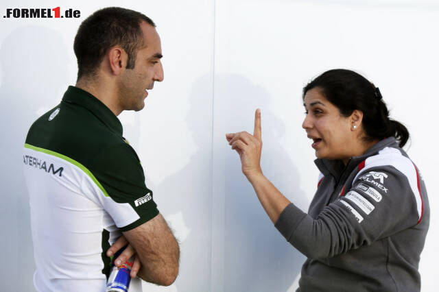 Foto zur News: Monisha Kaltenborn und Cyril Abiteboul (Caterham F1 Team)