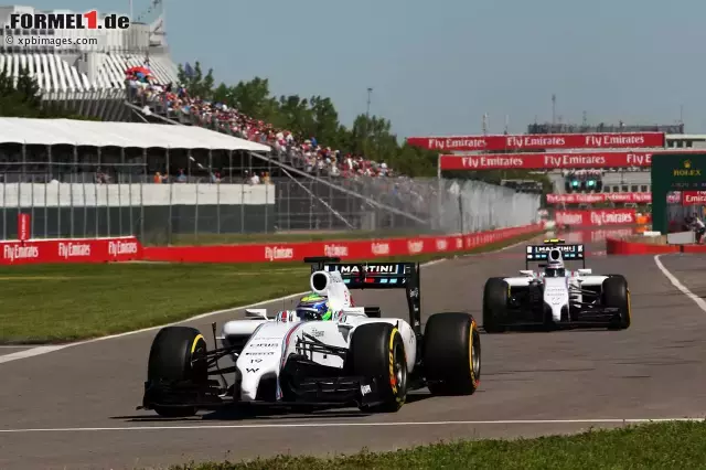 Foto zur News: Hinter dem Weltmeister folgten die beiden Williams, deren Auto in Kanada richtig gut funktioniert. Und Mit Valtteri Bottas und Felipe Massa ist im Rennen auf jeden Fall zu rechnen, das unterstreichen die Longrun-Zeiten.