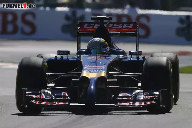 Foto zur News: Dahinter: Jean-Eric Vergne im Toro Rosso (+1,288) sowie...