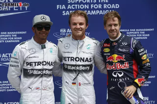 Foto zur News: Nico Rosberg schnappte Lewis Hamilton in Kanada doch etwas überraschend die Pole-Position weg, denn der Brite war das bisherige Wochenende stärker gewesen.