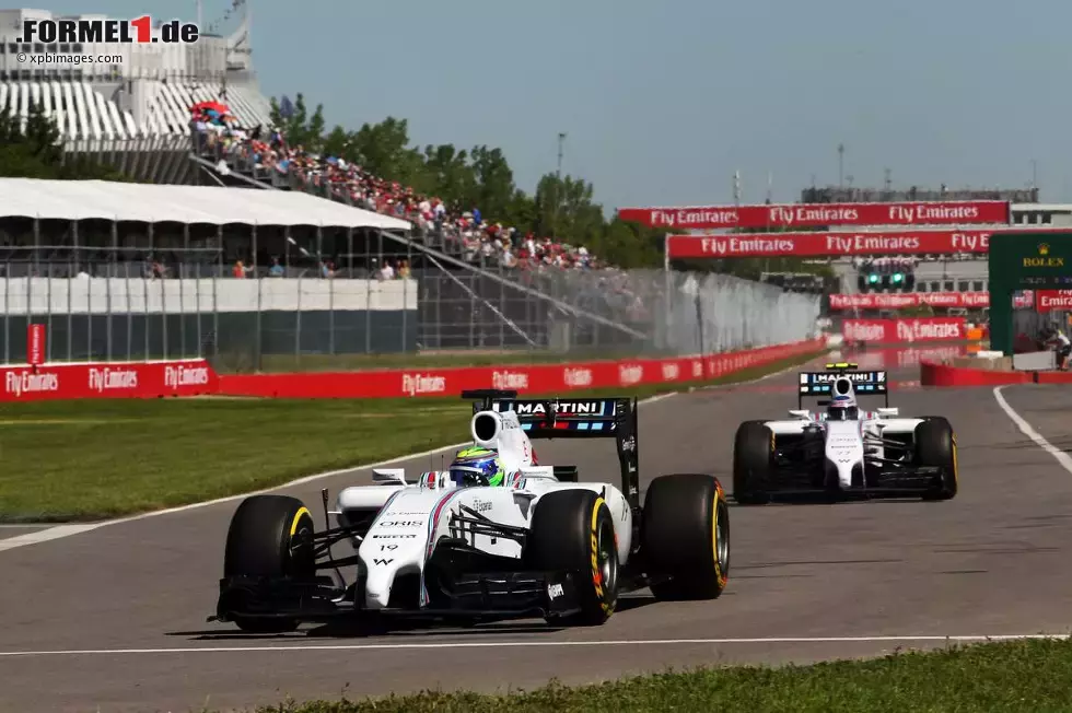 Foto zur News: Felipe Massa (Williams) und Valtteri Bottas (Williams)