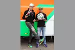 Foto zur News: Nico Hülkenberg (Force India) und Sergio Perez (Force India)