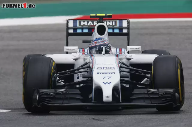 Foto zur News: Ebenfalls zum Verfolgerfeld gehörten am Freitag die beiden Williams-Piloten. Valtteri Bottas wurde Vierter...