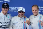 Foto zur News: Nico Rosberg (Mercedes), Felipe Massa (Williams) und Valtteri Bottas (Williams)