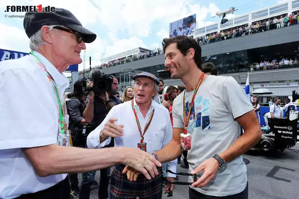 Foto zur News: Jackie Stewart und Mark Webber (Porsche)