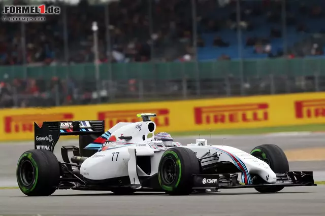 Foto zur News: Stark: Vallteri Bottas (Williams) stand als Zweiter nach seinem Podestbesuch in Österreich schon wieder auf dem Siegertreppchen.