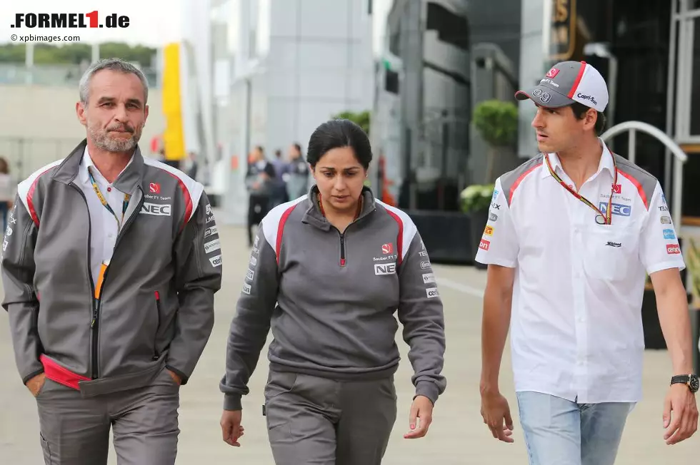 Foto zur News: Beat Zehnder, Monisha Kaltenborn und Adrian Sutil (Sauber)