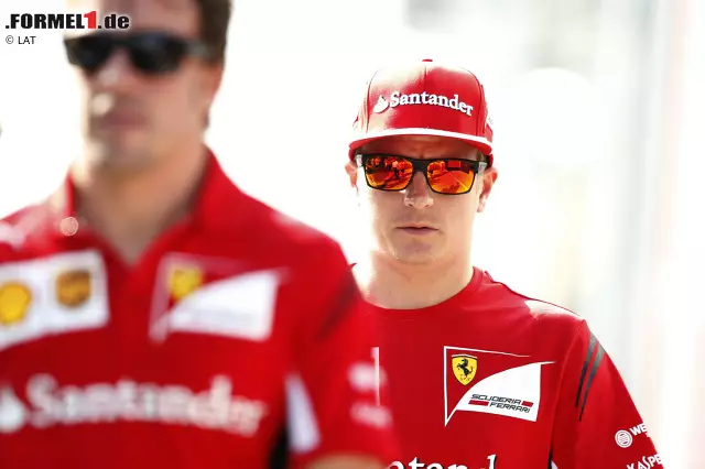 Foto zur News: Einen Tag zum Vergessen erlebte Kimi Räikkönen. Rang 17, das ist nicht akzeptabel. Verbockt hat es Ferrari selbst - man schickte den Finnen am Ende leichtsinnigerweise nicht mehr auf die Strecke und wurde von Jules Bianchi im Marussia geschlagen.