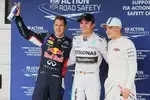 Foto zur News: Sebastian Vettel (Red Bull), Nico Rosberg (Mercedes) und Valtteri Bottas (Williams)