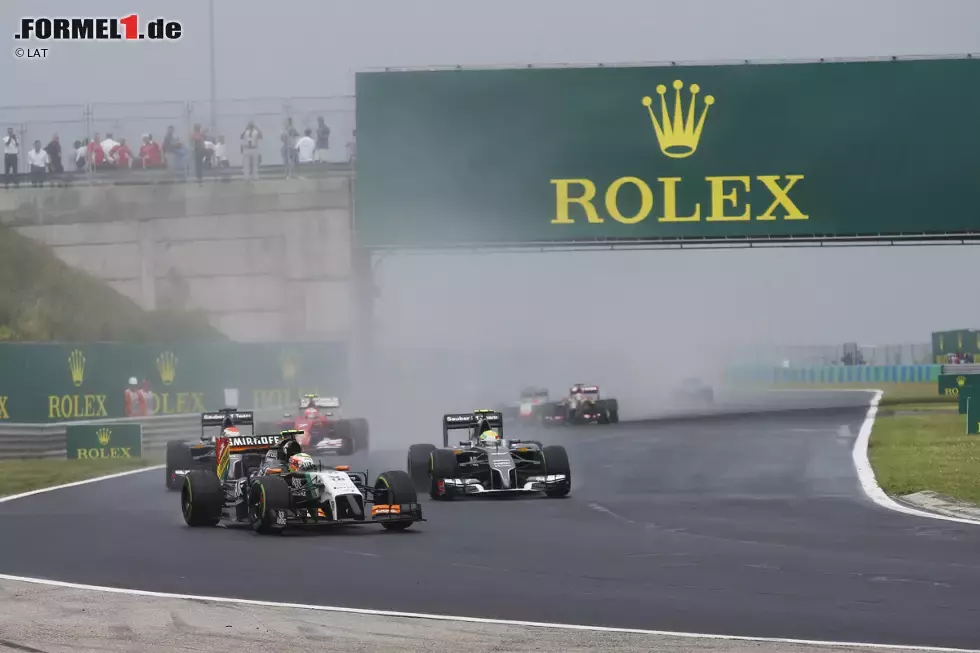 Foto zur News: Sergio Perez (Force India), Esteban Gutierrez (Sauber) und Adrian Sutil (Sauber)