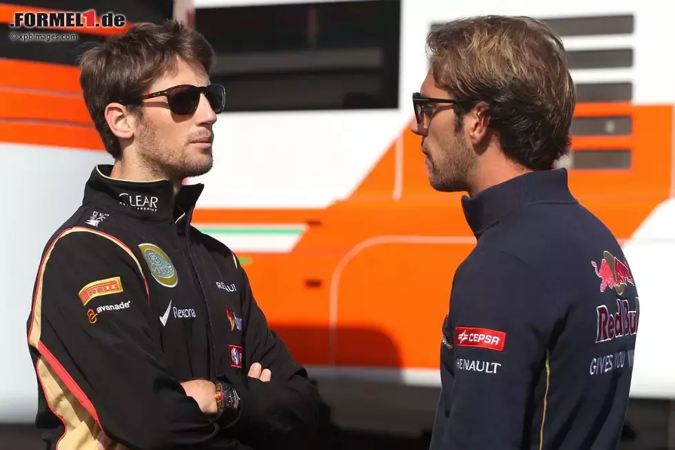 Foto zur News: Romain Grosjean (Lotus) und Jean-Eric Vergne (Toro Rosso)