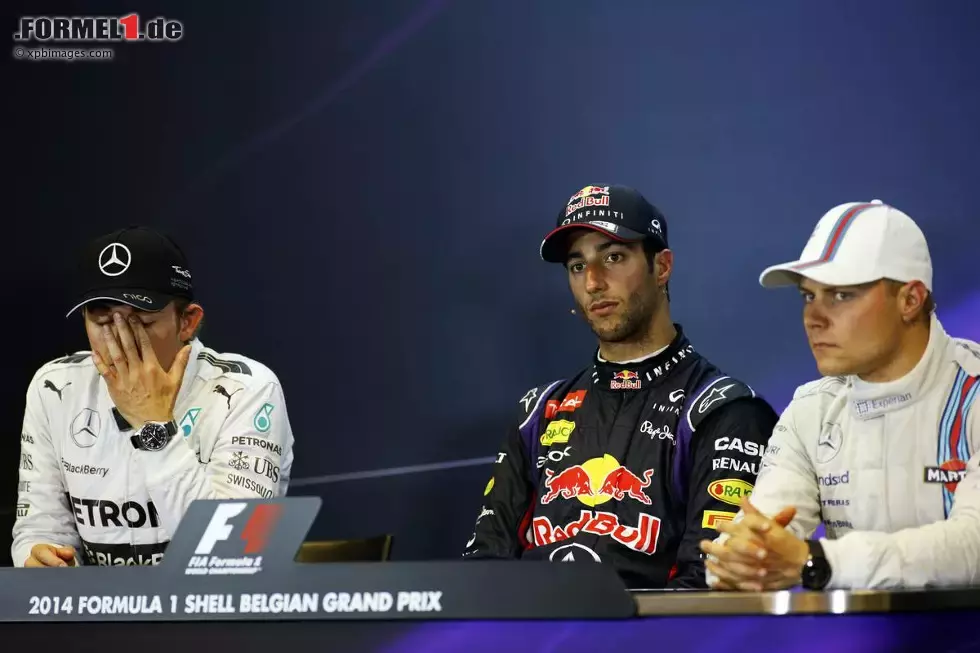 Foto zur News: Nico Rosberg (Mercedes), Daniel Ricciardo (Red Bull) und Valtteri Bottas (Williams)