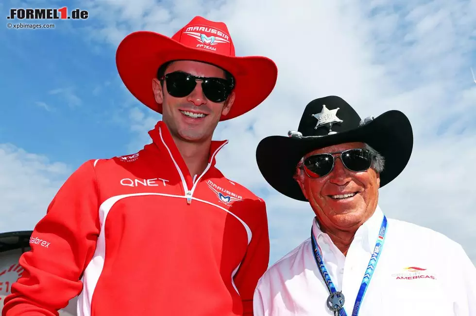 Foto zur News: Alexander Rossi und Mario Andretti