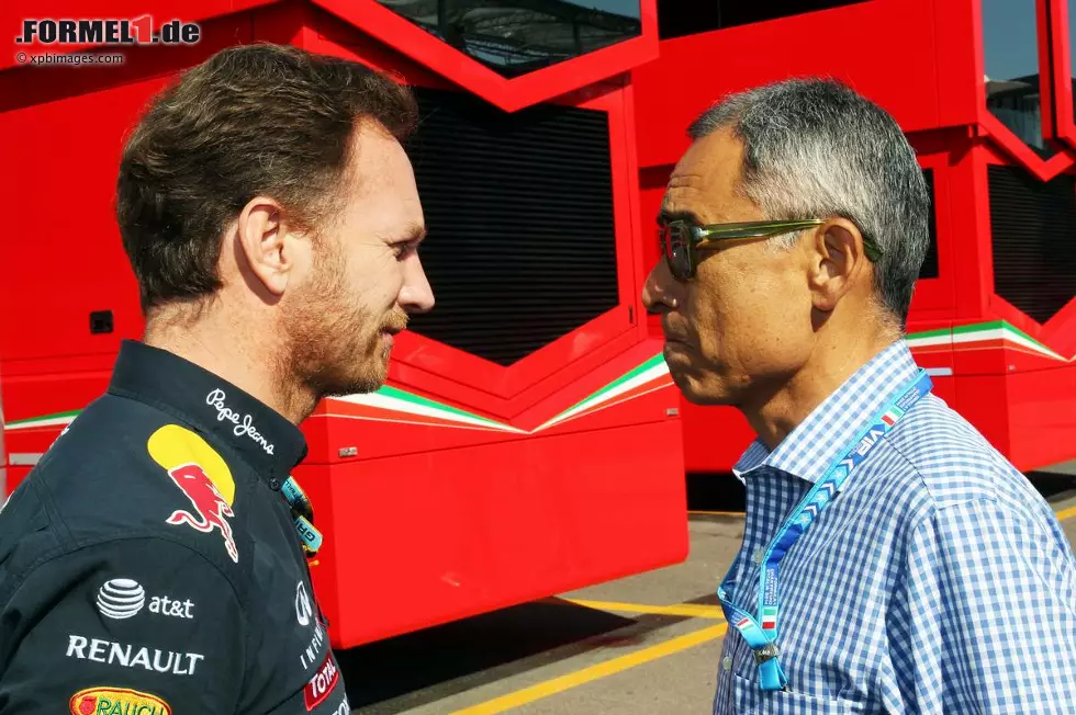 Foto zur News: Christian Horner und Hiroshi Yasukawa