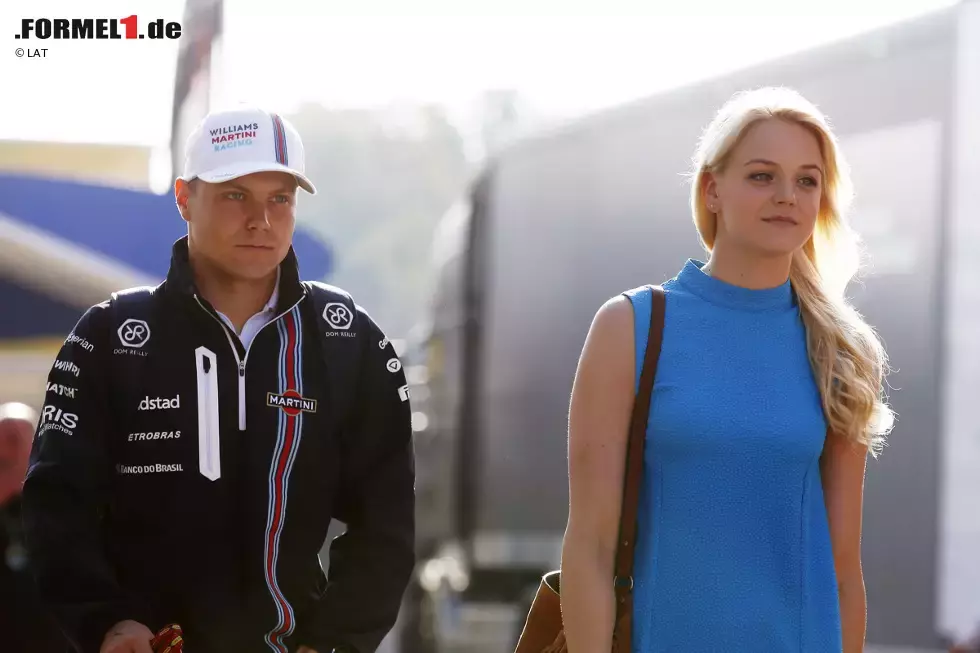 Foto zur News: Valtteri Bottas (Williams)  mit Freundin Emilia Pikkarainen.