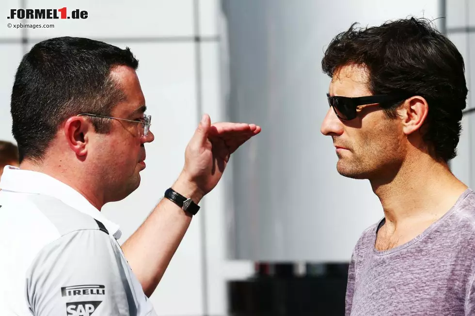 Foto zur News: Eric Boullier und Mark Webber (Porsche)