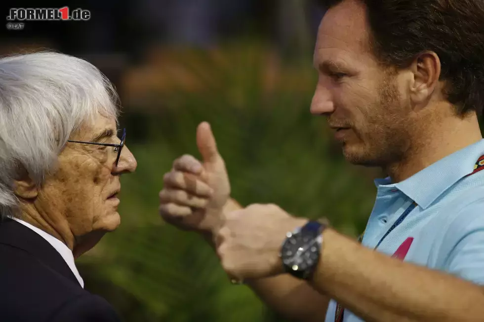 Foto zur News: Bernie Ecclestone und Christian Horner