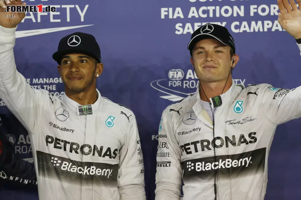 Foto zur News: Lewis Hamilton (Mercedes) und Nico Rosberg (Mercedes)